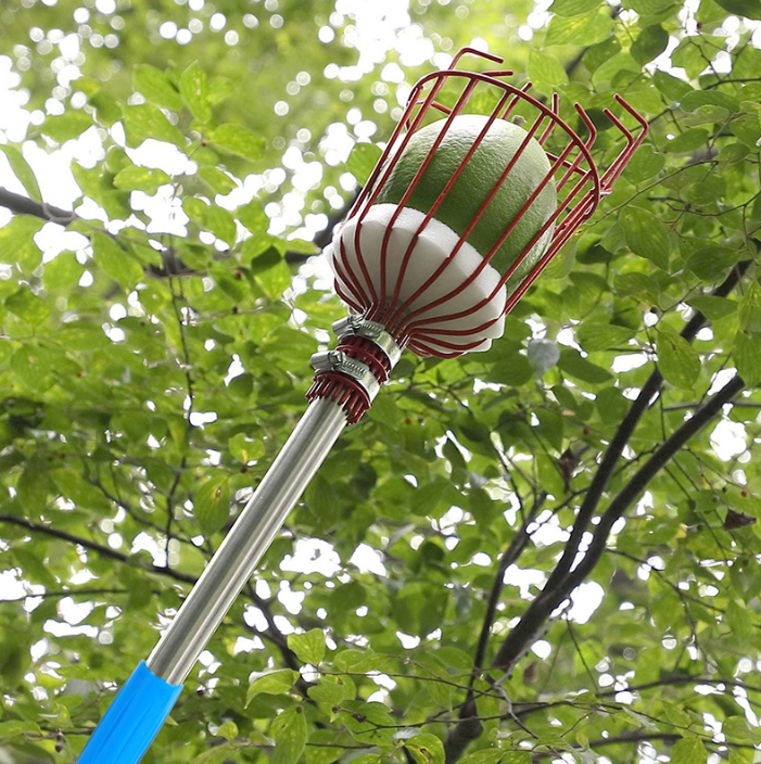 Detachable Stainless Steel Rod Fruit Picking Tool Garden Tool